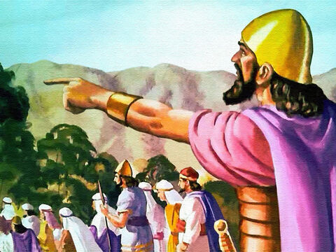 But Joshua had God’s promise ... ‘As I was with Moses, so I will be with you. Be strong and very courageous.’ So Joshua, at God’s command, led his people to the plains of Jericho. – Slide 4