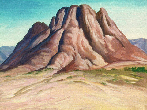 The mountain of Sinai will always be remembered by the people of Israel for a very important reason. It was here they heard the mighty voice of God speaking the Ten Commandments. – Slide 1