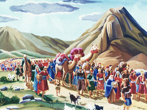 The nation of Israel had been chosen by God to be His people acting as His messenger to the world. Under their great leader Moses, God was taking them from Egypt to the beautiful land of Canaan. – Slide 2