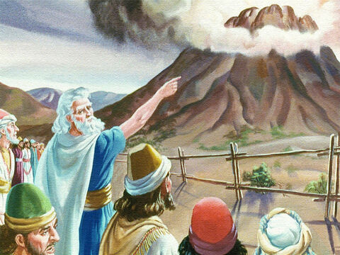 What a sight there was before them. The mountains smoked like a great Furness. It quaked and trembled in a frightening way. The Lord descended upon it in fire – Slide 18