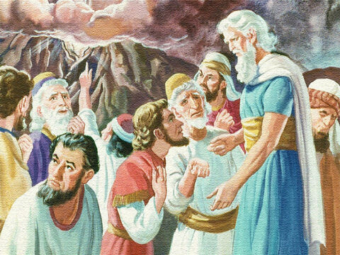 The leaders came to Moses and said, ‘If we hear God speak again we will surely die. You speak with us and we will hear but don’t let God speak with us or we will die.’ – Slide 34