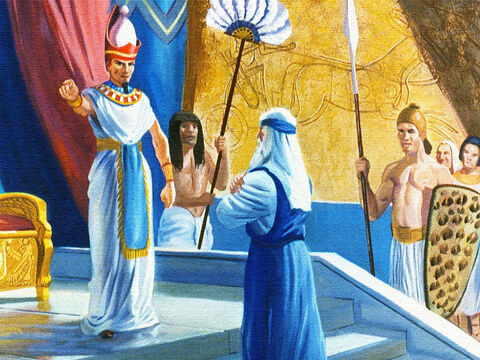 Finally the King had had enough; he called for Moses and told him to take the children of Israel and get out of Egypt and stay out. – Slide 9