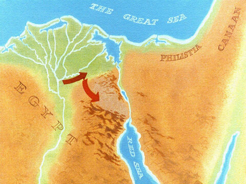 The Lord wanted them to turn south towards the Red Sea. – Slide 19