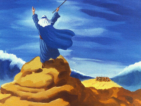 But it was already too late. God told Moses to stretch out his rod again over the sea. – Slide 42