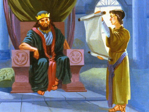 Elisha had heard about Naaman’s visit to the king. The message was a request that Naaman be sent to Elisha so that the Syrians would know there was a true and a living God. – Slide 32