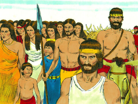 In the desert they became very hungry and started grumbling to Moses and Aaron. – Slide 12