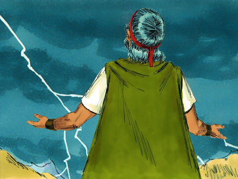 Moses climbed back up the mountain to ask God to forgive His people for their disobedience. – Slide 21