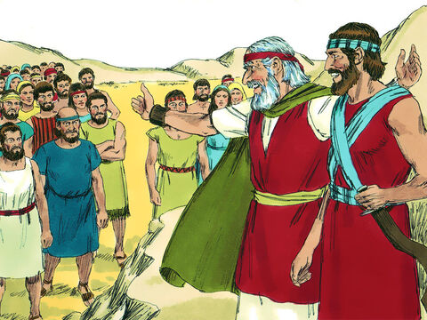 Moses then summoned Joshua and in front of everyone said, ‘Be strong! Be courageous! – Slide 3