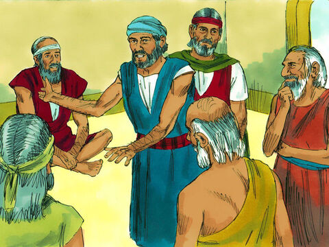 Exodus 4 v 29-31 When Moses and Aaron arrived in Egypt they gathered together the leaders (elders) of the Hebrews (Israelites) to tell them the news that God was going to deliver them and lead them to the Promised Land. The leaders and the people bowed down to worship God. – Slide 1