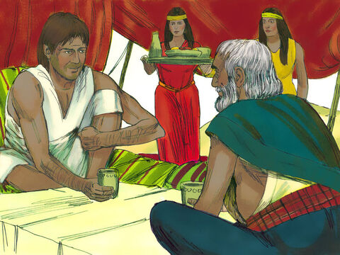 Exodus 2 v 21 Moses was not only invited to the meal but to stay with the family. – Slide 12