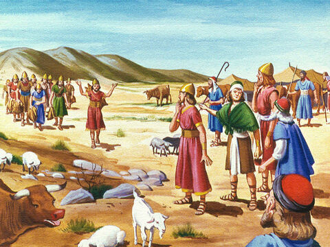 Turning their backs on God caused all kinds of problems for the people of Israel. They could not find water and they and their animals became very thirsty. – Slide 6