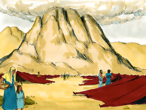 Exodus 19 Three months after crossing the Red Sea the Israelites camped in the desert at the foot of Mount Sinai. – Slide 1