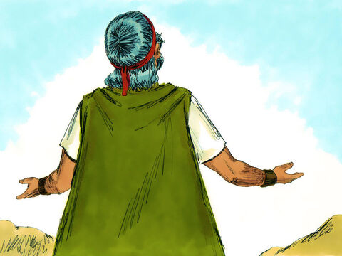 Moses climbed back up the mountain to give God their answer. – Slide 4