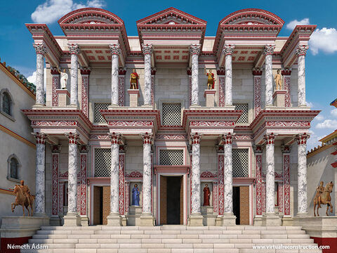 Ephesus was a place of learning and, 60 years after Paul’s visit, the library of Celsus was built. It was the third-largest library in the Roman world behind Alexandria and Pergamum. It is thought to have held around twelve thousand scrolls. – Slide 9