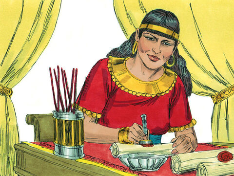 Jezebel wrote letters in the King’s name, placed his seal on them, and sent them to the elders and nobles who lived in Naboth’s city. In those letters she wrote: ‘Proclaim a day of fasting and give Naboth a prominent seat among the people.  Put two scoundrels opposite him to bring charges that he has cursed both God and the king. Then take him out and stone him to death.’ – Slide 6