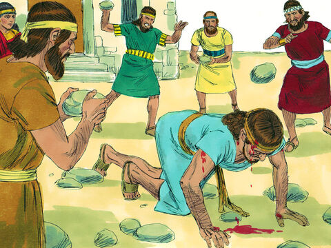 Naboth was taken out of the city and stoned to death. – Slide 8