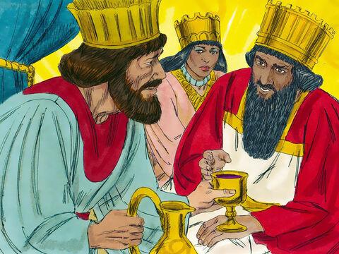Some time later, Nehemiah was serving wine to the King when the king asked, ‘Why do you look so sad?’ ‘May the king live forever!’ replied Nehemiah. ‘Why should my face not look sad when Jerusalem lies in ruins, and its gates have been destroyed by fire?’ ‘What is it you want?’ asked the king. – Slide 7