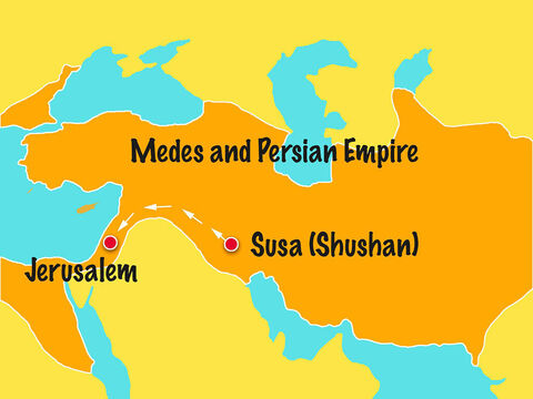 Nehemiah set off on the long journey to Jerusalem. – Slide 9