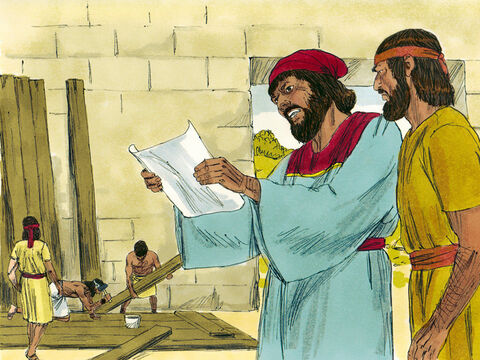 They sent the same message another three times but each time Nehemiah refused to leave Jerusalem. Then they sent Nehemiah a letter accusing him of planning to rebel against the King of the Medes and Persians. ‘That is not true,’ Nehemiah replied, then prayed to God saying, ‘Now strengthen my hands.’ – Slide 18