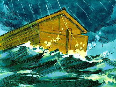 The water flooded the earth for 150 days but those on board the ark were kept safe. – Slide 13