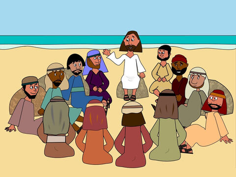 Later on that day, when all the other people had gone, the disciples of Jesus asked Him about the story of the farmer and the seed because they didn’t understand what it really meant. – Slide 7