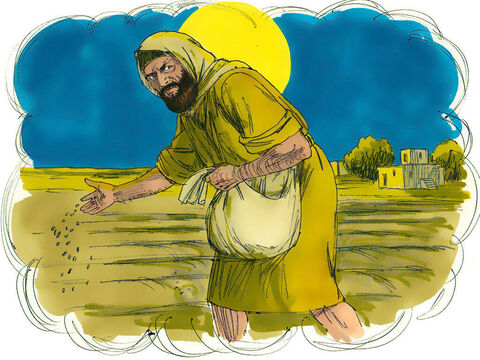 ‘But while everyone was sleeping, his enemy came and sowed weeds among the wheat, and went away. – Slide 3