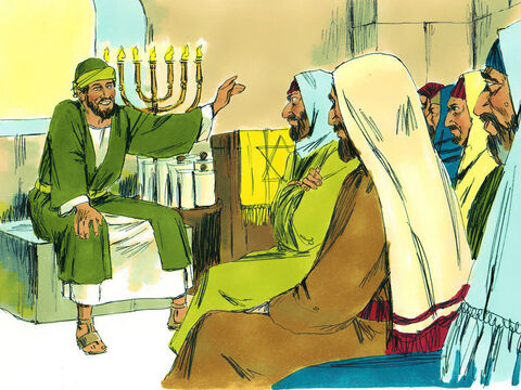 Paul spoke to them explaining how God had delivered the Jews from Egypt and promised a Messiah who would be a descendant of King David. – Slide 6