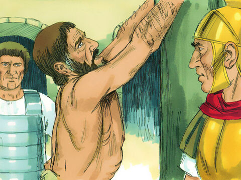 Paul said to the officer nearby, ‘Is it legal for you to whip a Roman citizen who hasn’t even been tried?’Roman citizens could not be punished without a trial. – Slide 11
