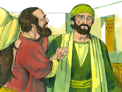 Ananias went to the house and placed his hands on Saul. ‘Brother Saul, Jesus-- who appeared to you on the road as you were coming here—has sent me so that you may see again and be filled with the Holy Spirit.’ Immediately, something like scales fell from Saul’s eyes, and he could see. – Slide 13
