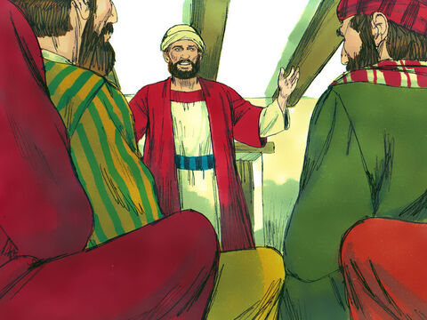 However Barnabas explained that Saul was now a Christian, and how he had preached in Damascus that Jesus is the Son of God.  So the Apostles welcomed Saul who started speaking boldly about Jesus in Jerusalem – Slide 22