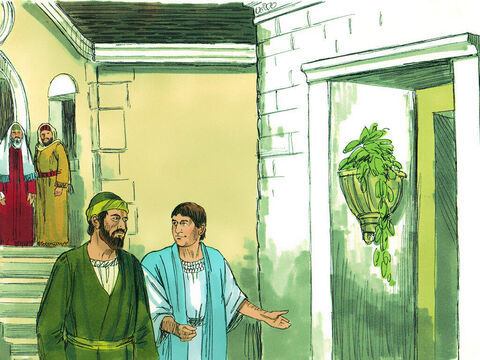 Paul left and went to the home of Titius Justus, a Gentile who worshipped God and lived next door to the synagogue. Crispus, the leader of the synagogue, and his household believed in the Lord. – Slide 6
