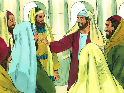 Paul accepted the invitation, joining Barnabas, Simeon, Lucius and Manaen teaching the new Christians how to live for God. This team of five prophets and teachers led the church in Antioch. Paul was with them for over a year. – Slide 7