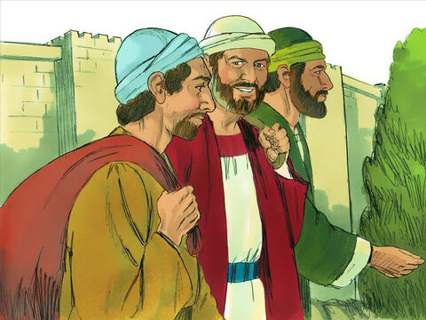 So after more fasting and prayer, they laid their hands on Paul and Barnabas and sent them on their way. A cousin of Barnabas called John Mark joined them on their travels. – Slide 9