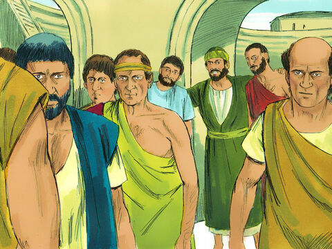 The city clerk dismissed them and they dispersed. When the uproar had ended, Paul sent for the disciples and, after encouraging them, said goodbye and set out for Macedonia. – Slide 14