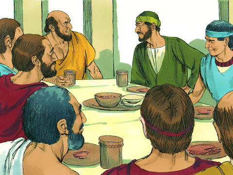 He met with the followers of Jesus in Ephesus and asked them. ‘Did you receive the Holy Spirit when you believed?’ – Slide 2