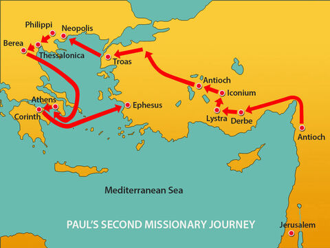 They headed for Ephesus, a major Roman city on the coast of Ionia. – Slide 2