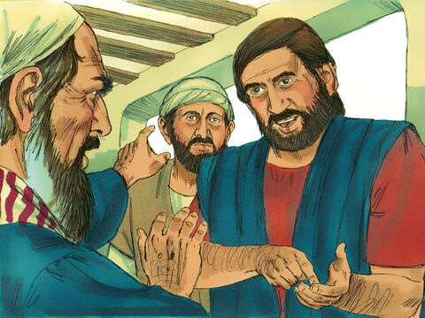 When he arrived, he was a great help to the Christians there. He vigorously refuted his Jewish opponents in public debate, proving from the Scriptures that Jesus is the Messiah. – Slide 10