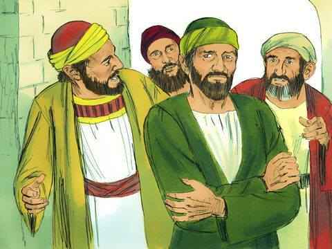 Paul and his companions went ashore, found the local believers, and stayed with them a week. These believers prophesied through the Holy Spirit that Paul should not go on to Jerusalem. – Slide 4