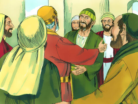 When they arrived in Jerusalem they got a warm welcome from the Christians there. – Slide 12