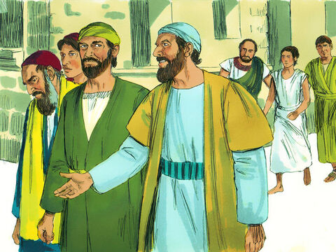 Paul, Silas and Timothy were staying in Philippi as guests of Lydia. One day as they were going to the place of prayer, they were followed by a slave girl who was possessed by a demon. This demon gave her powers as a fortune-teller and she earned a lot of money for her masters.  – Slide 1