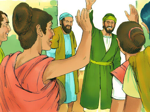 The next morning the city officials told the jailor, ‘Let those men go!’ When they learned that Paul and Silas were Roman citizens they came to the jail to apologise to them for their treatment. Paul and Silas left the prison and returned to the home of Lydia. They met with the believers and encouraged them before leaving the city.   – Slide 11