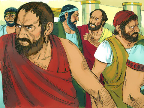 But other Jews were jealous and gathered troublemakers from the marketplace to form a mob. They attacked the home of Jason, hoping to capture Paul and Silas. When they could not find them, they grabbed Jason and some of the other believers and dragged them before the city council. – Slide 5
