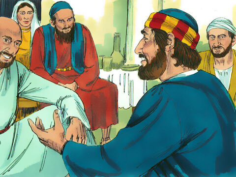 He met with the Christians in Lydda to encourage them. – Slide 3