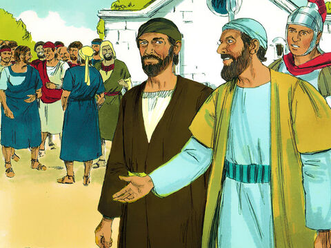 Cornelius immediately sent two of his servants and a devout soldier, who was one of his attendants, to Joppa. – Slide 5