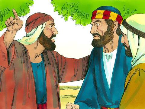 Knowing that Peter was in the area, two men rushed to find him. ‘Please come at once!’ they begged. – Slide 6