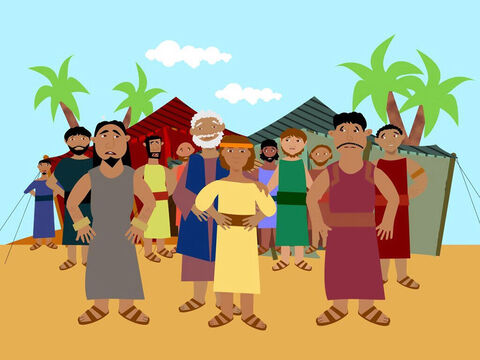 The famine had spread to Canaan and Joseph’s family was staving. So Jacob told his sons to go down to Egypt to buy grain. But he would not allow Joseph’s younger brother Benjamin to go, as he was afraid that something might happen to him. – Slide 4