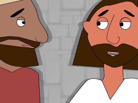 During the Passover meal Jesus said that someone was going to betray Him. All the disciples wondered who He meant. Jesus told Judas, ‘Do what you must do quickly.’ Judas left the room to go and betray Jesus to the Chief Priests. – Slide 5
