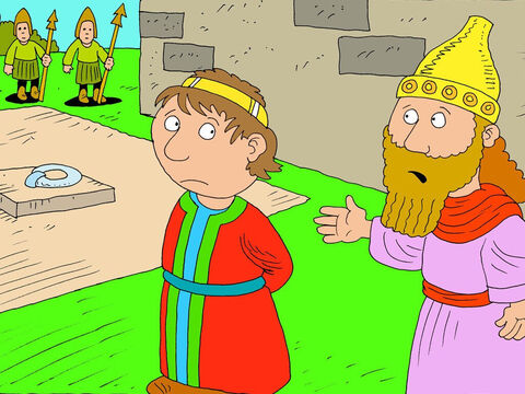 ‘I’m so sorry about this!’ said the king to Daniel, ‘I don’t want you to die in the lion’s den but I have no choice.’ – Slide 23