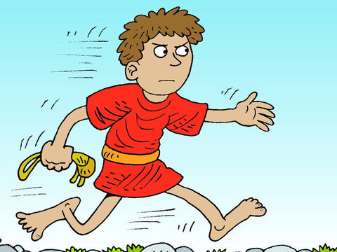 David then advanced toward Goliath, who sneered at the youngster coming towards him. – Slide 18