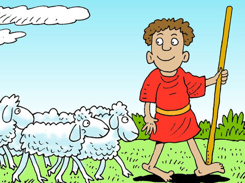 David was a good shepherd who led his sheep to find new pastures. – Slide 8